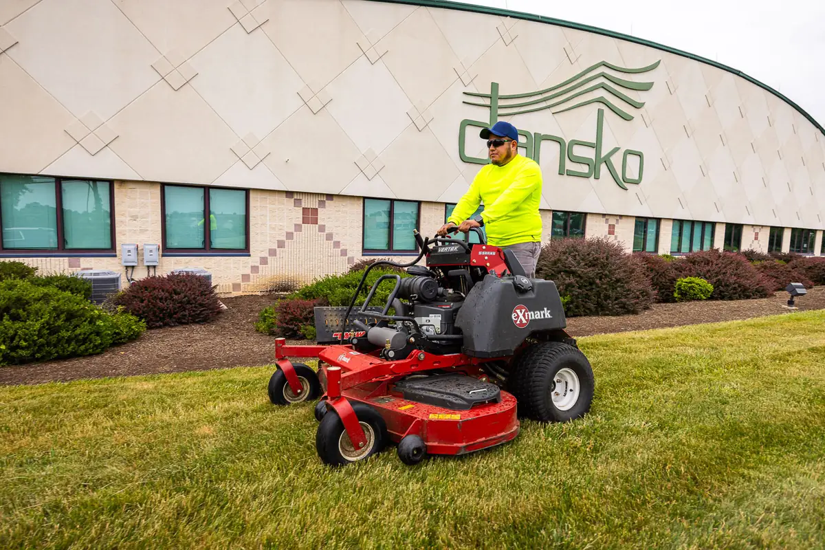 Pickel Landscape Group crew on site at a commercial HOA property in southeastern Pennsylvania