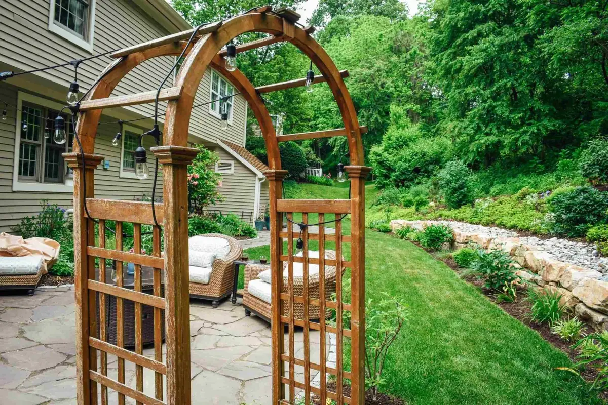 Garden lounge area with seating