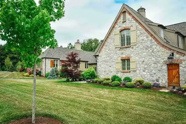 Estate driveway with professional landscaping in Chester County, PA
